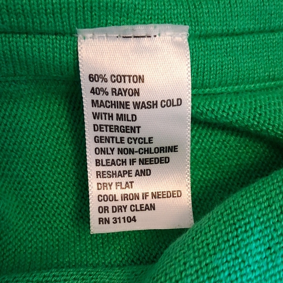 Crown & Ivy Green Cotton Oversized Cowl Neck Sweater. XL - Picture 7 of 7